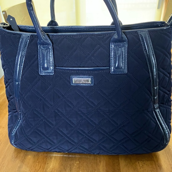 EUC Vera Bradley Navy Blue trapeze tote. - Picture 7 of 7